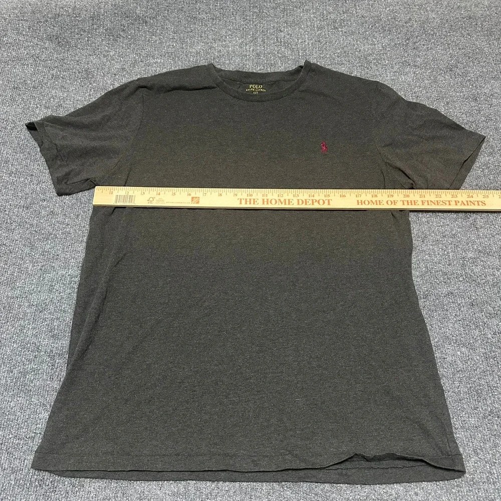 Polo Ralph Lauren Mens XL Custom Fit Charcoal Gray Short Sleeve T-Shirt